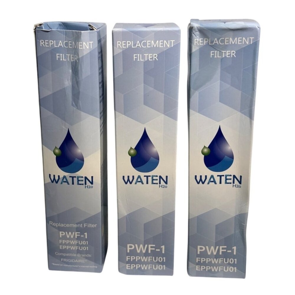 Frigidaire Refrigerator Replacement Water Filter FPPWFU01 Waten H2O Lot of 3